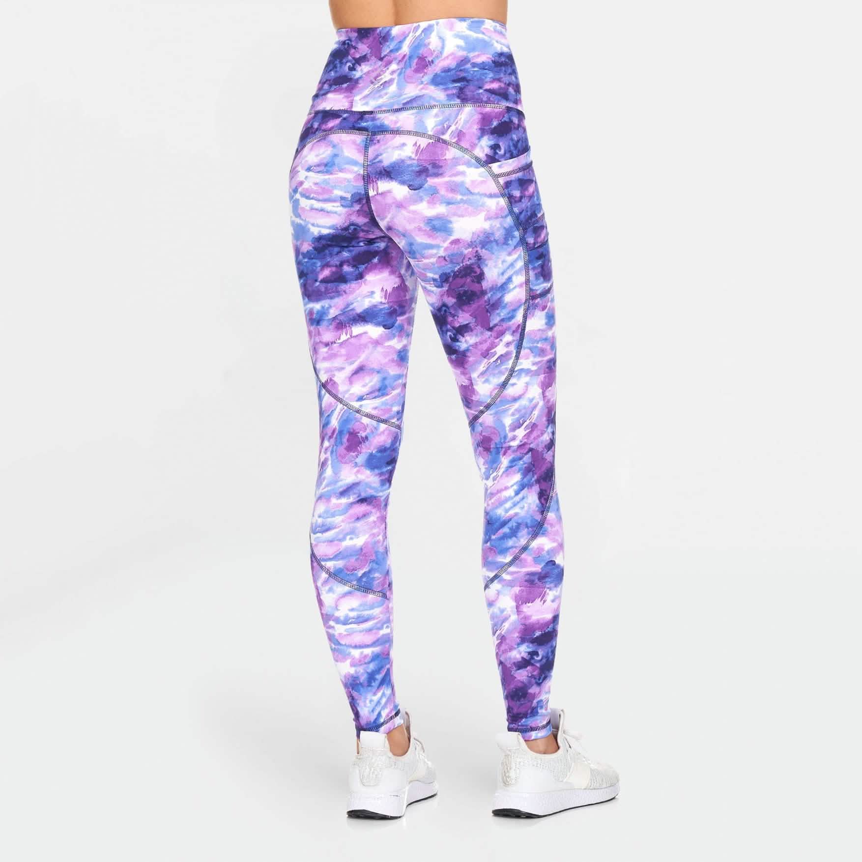 Women's Active High Rise Printed Leggings with Pockets DailySale