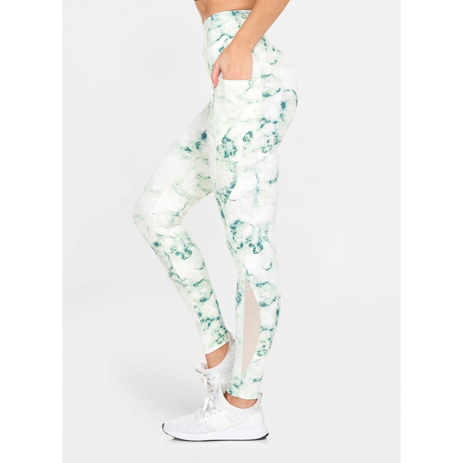 Women's Active High Rise Printed Leggings With Pockets DailySale