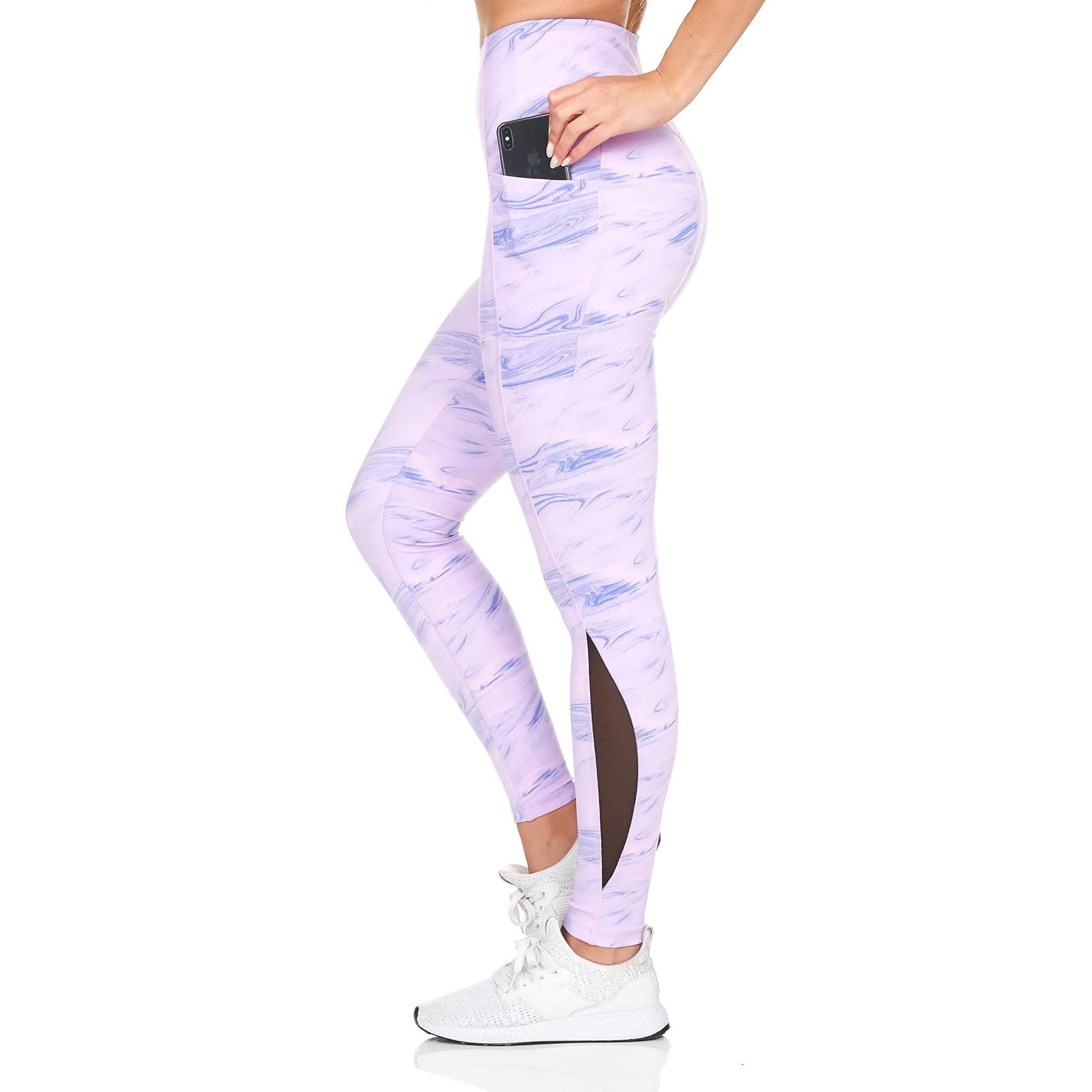 Women's Active High Rise Printed Leggings With Pockets DailySale