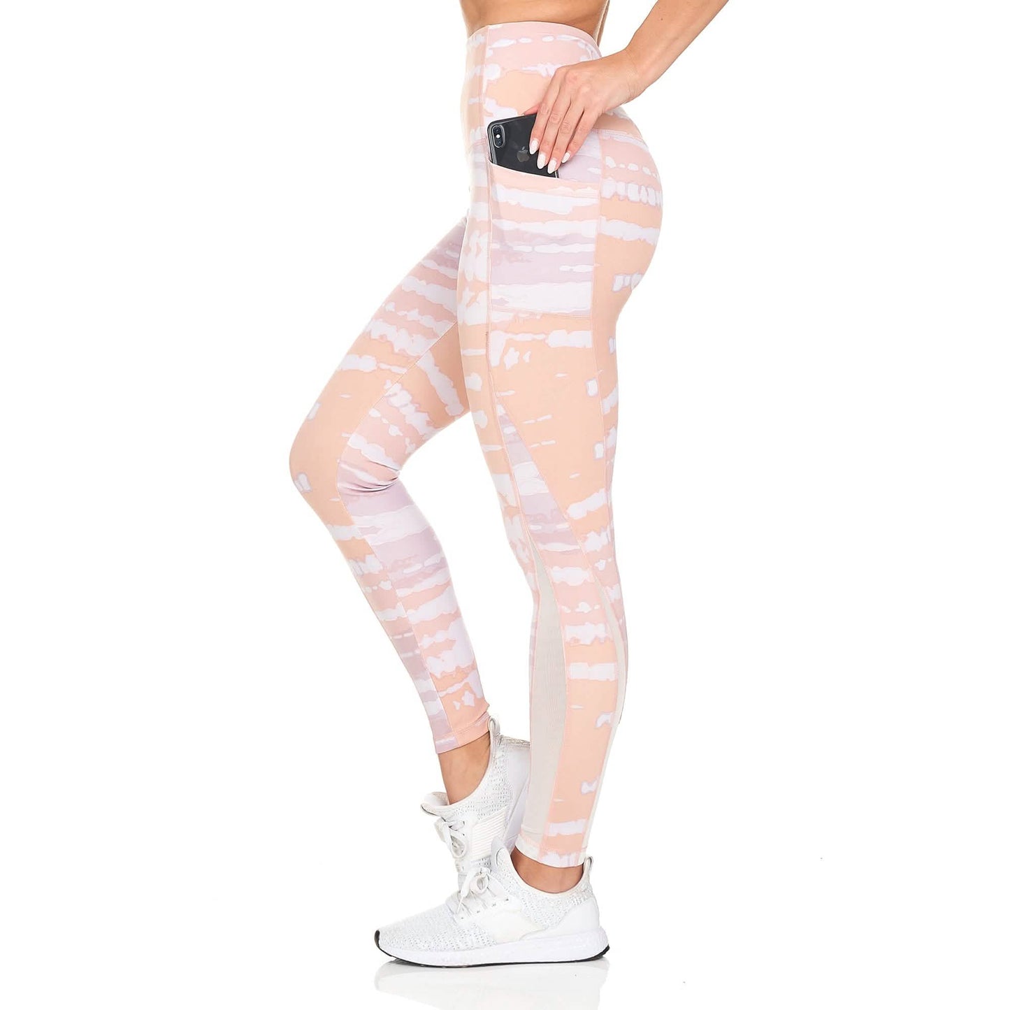 Women's Active High Rise Printed Leggings With Pockets DailySale