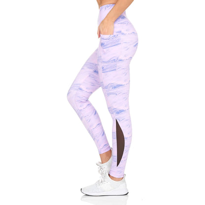 Women's Active High Rise Printed Leggings With Pockets DailySale