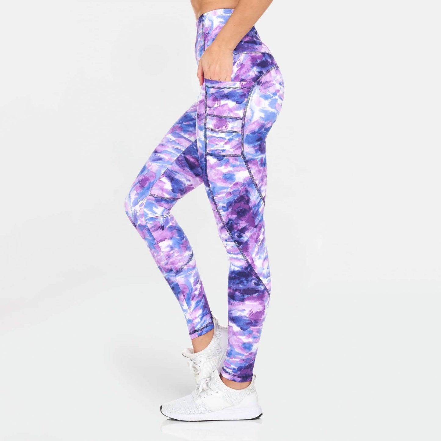 Women's Active High Rise Printed Leggings with Pockets DailySale