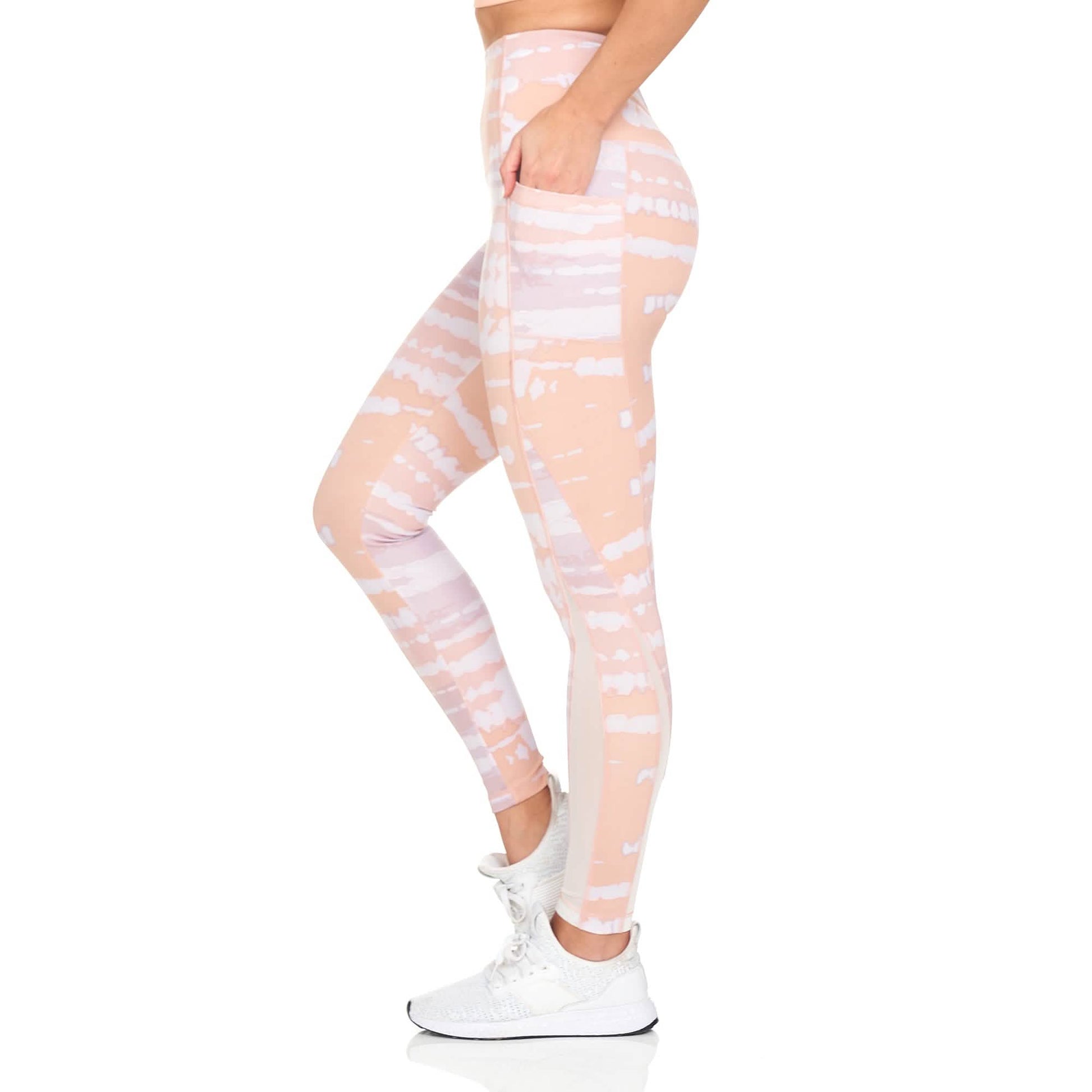 Women's Active High Rise Printed Leggings With Pockets DailySale
