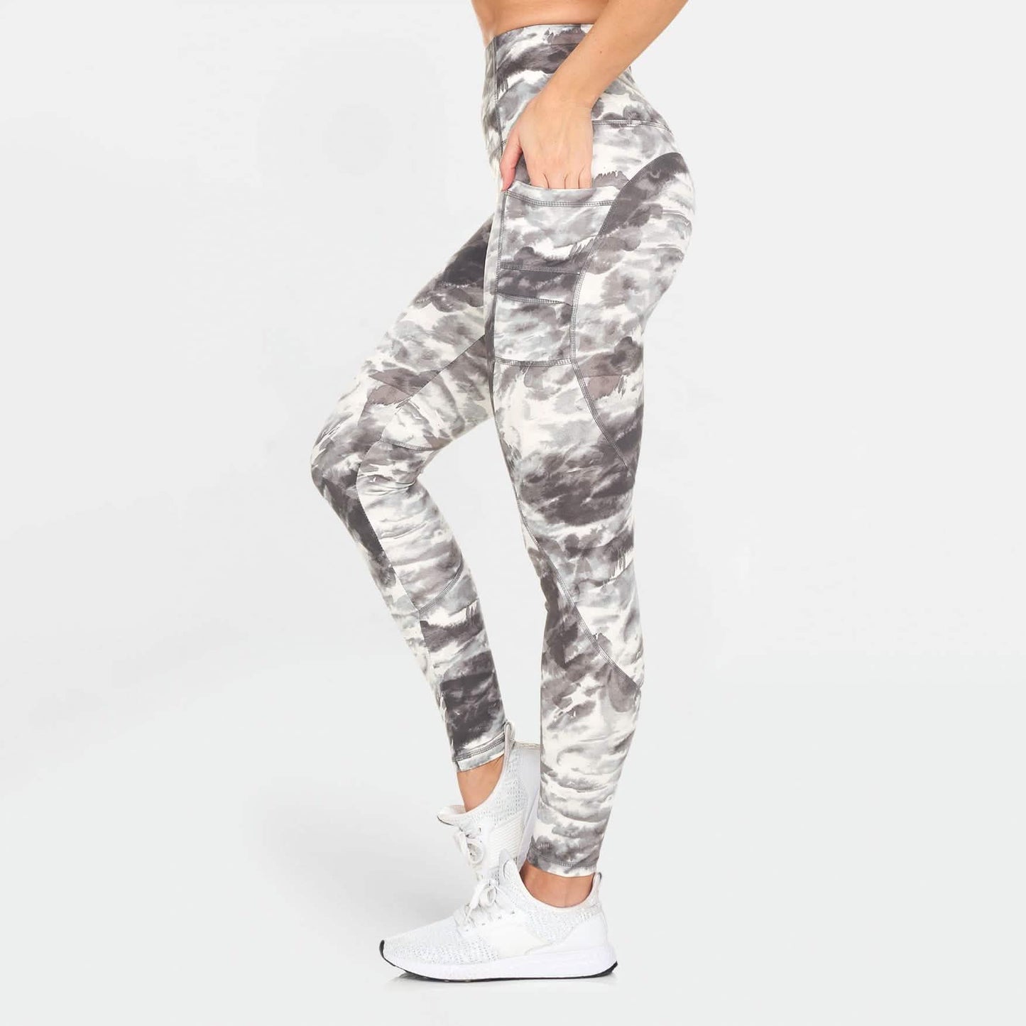 Women's Active High Rise Printed Leggings with Pockets DailySale