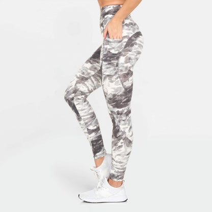 Women's Active High Rise Printed Leggings with Pockets DailySale