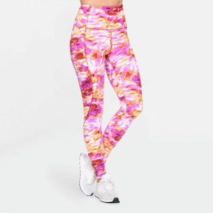 Women's Active High Rise Printed Leggings with Pockets DailySale