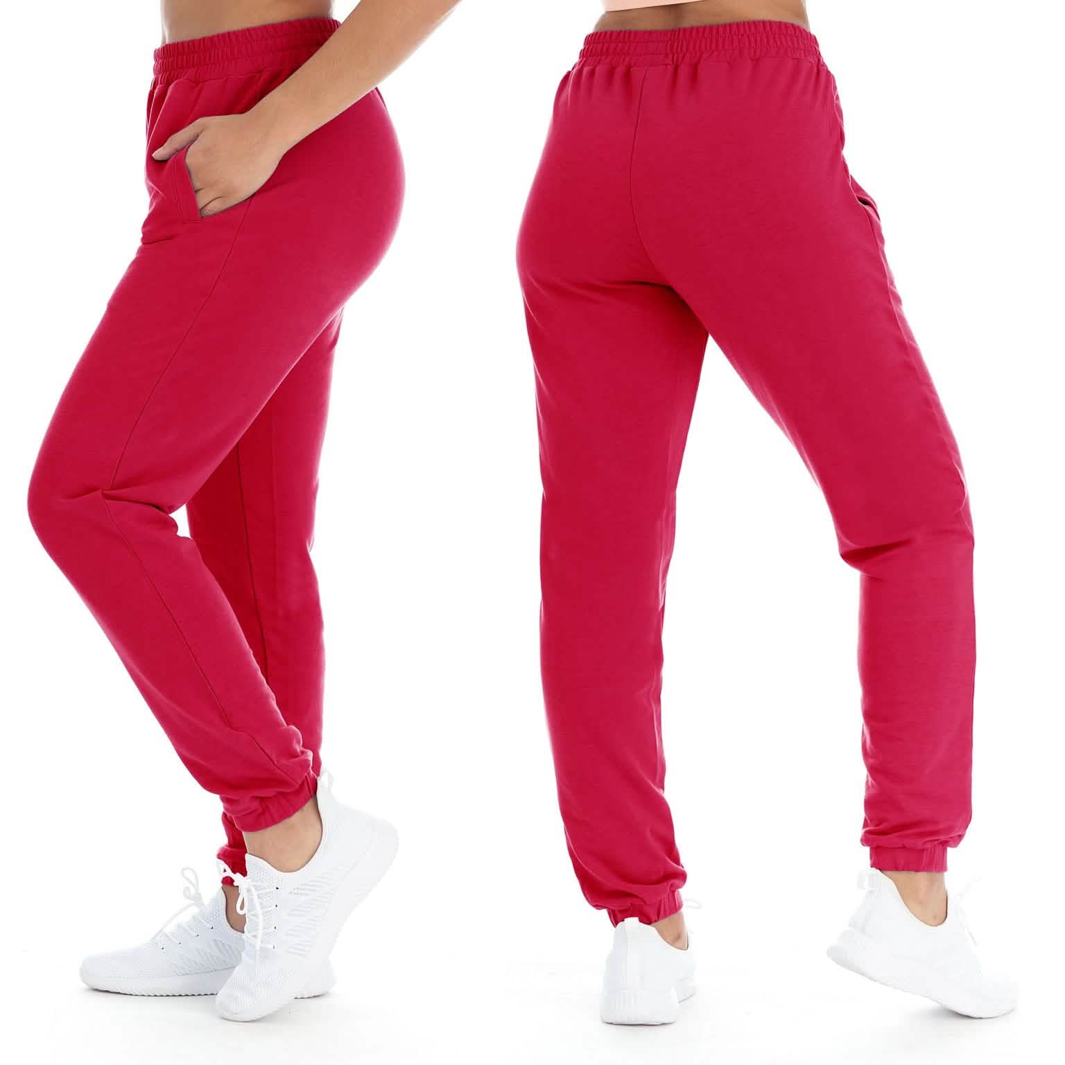 Women's Athleisure French Terry Fleece Jogger Sweatpants DailySale