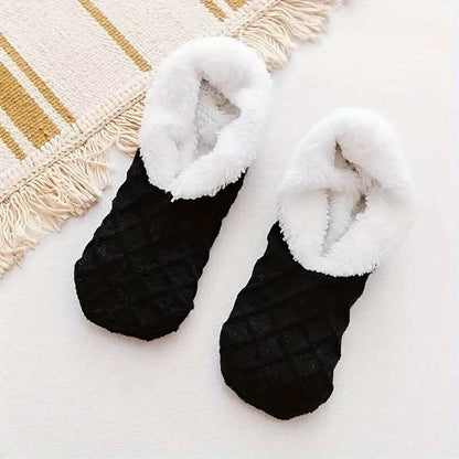 Women's Autumn Winter Plush Lined Indoor Low Cut Socks DailySale