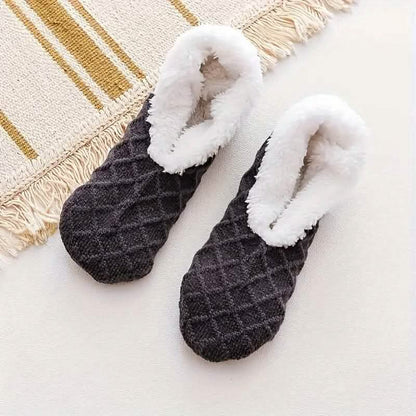 Women's Autumn Winter Plush Lined Indoor Low Cut Socks DailySale
