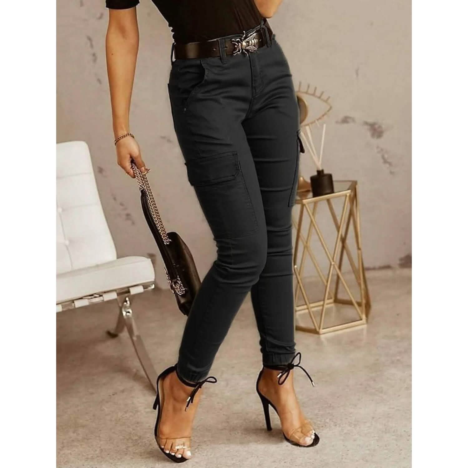 Women's Basic Essential Casual Sporty Tactical Cargo Trousers DailySale