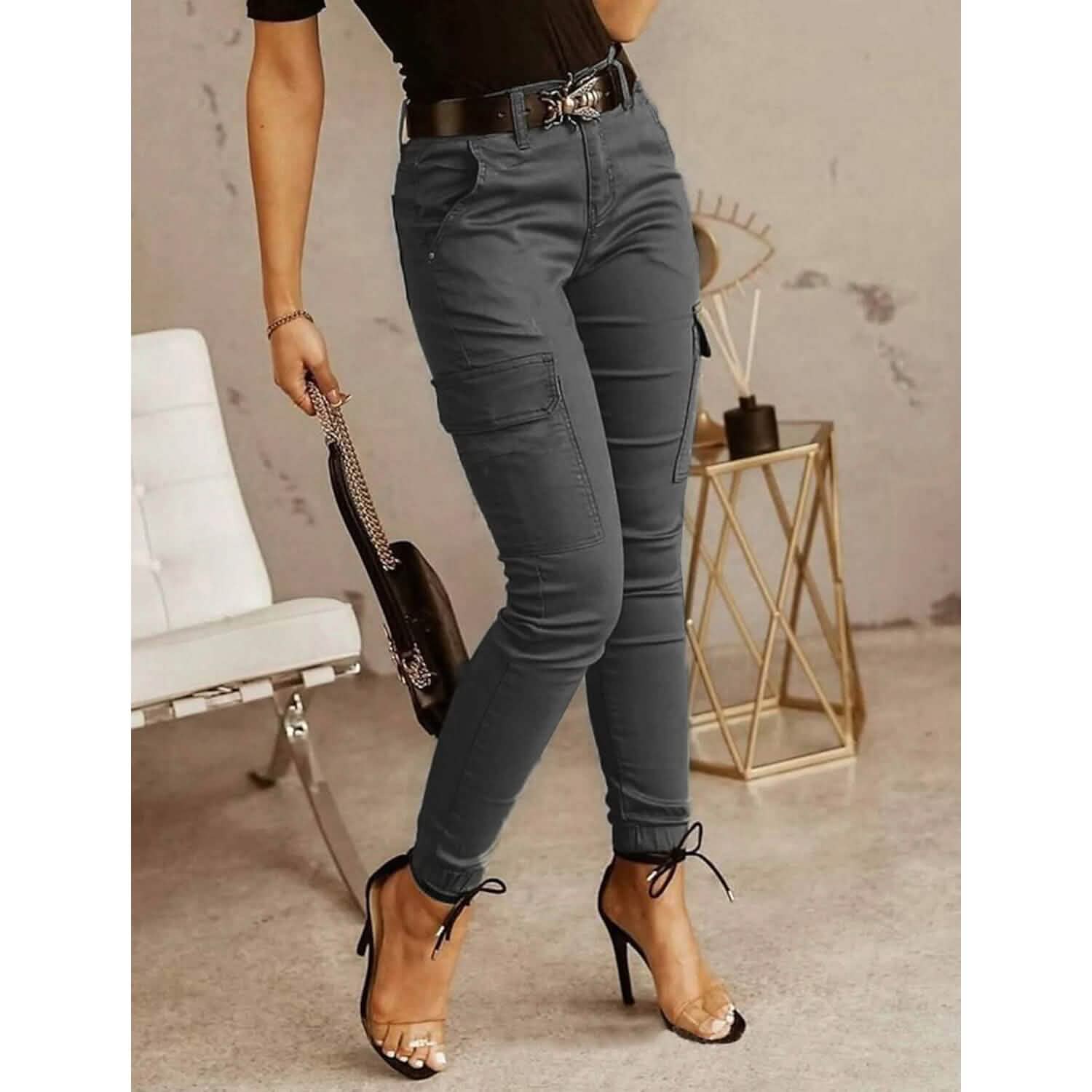 Women's Basic Essential Casual Sporty Tactical Cargo Trousers DailySale