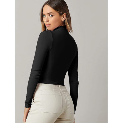 Women's Basic Mock Neck Long Sleeve Top DailySale