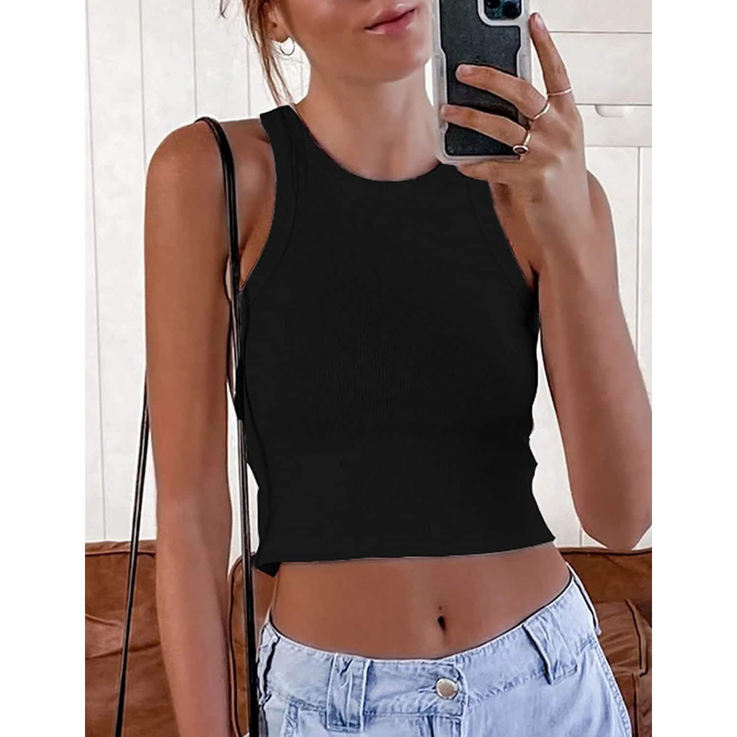 Womens Basic Sleeveless Tank Top DailySale