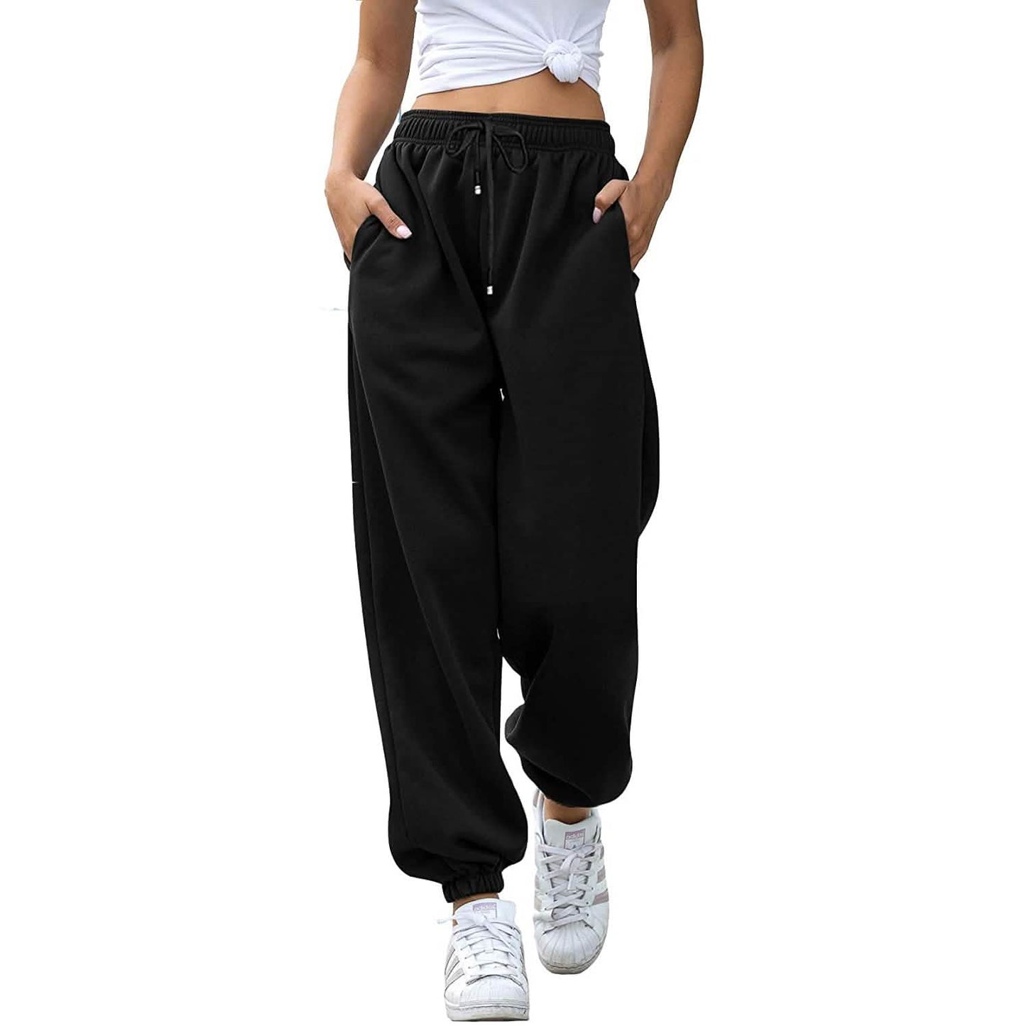Womens Belted Sweatpants with Pockets DailySale