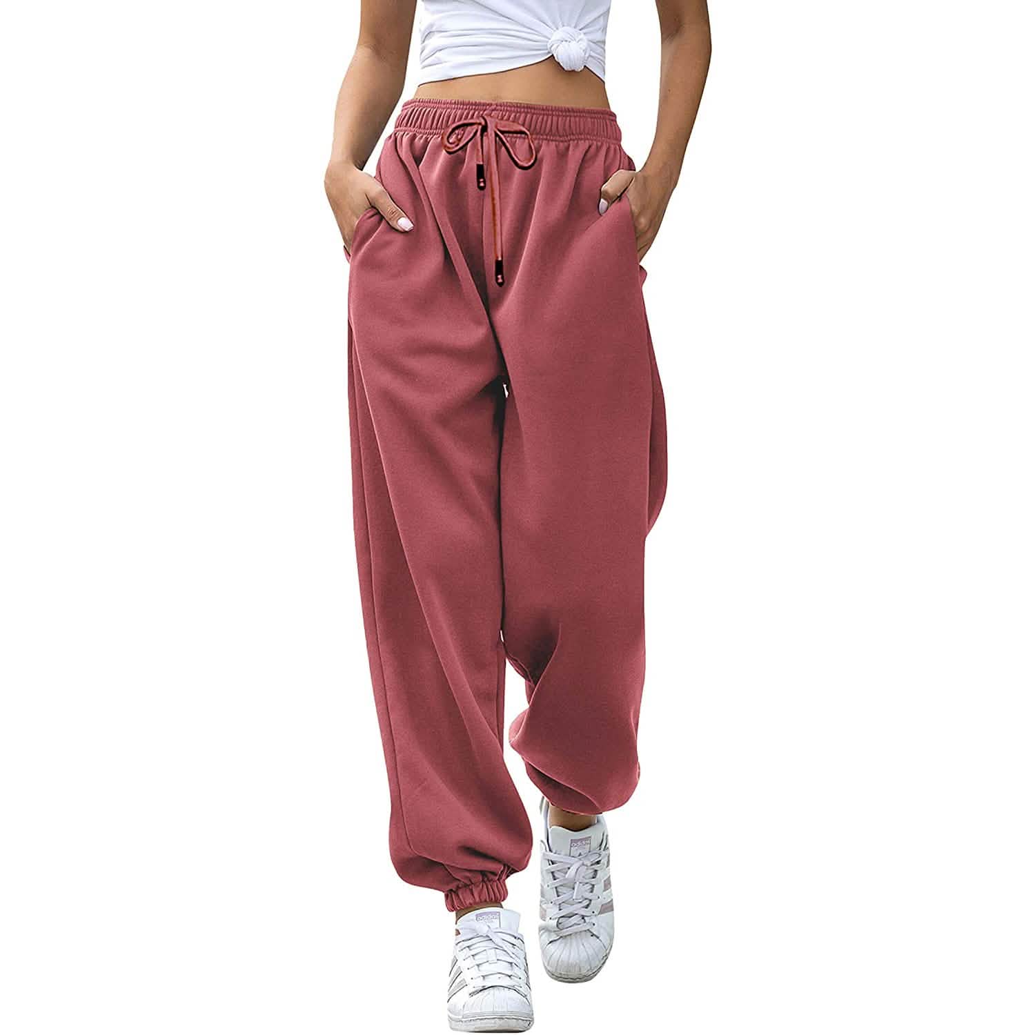 Womens Belted Sweatpants with Pockets DailySale