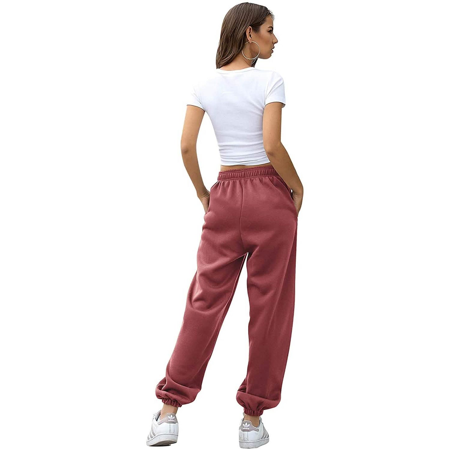 Womens Belted Sweatpants with Pockets DailySale