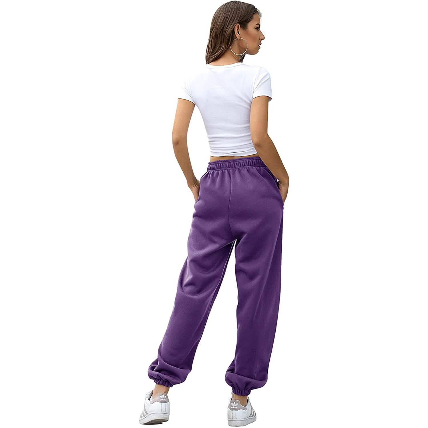 Womens Belted Sweatpants with Pockets DailySale
