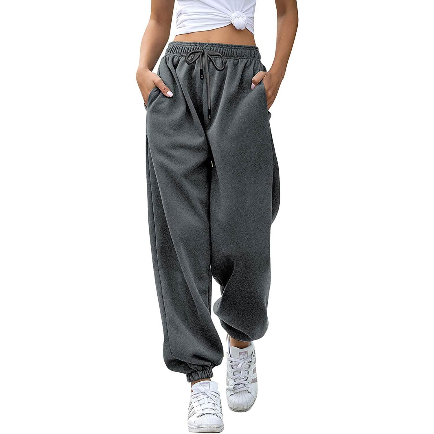 Womens Belted Sweatpants with Pockets DailySale