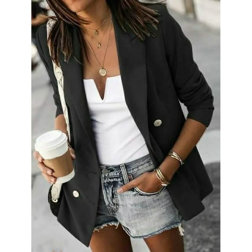 Women's Blazer Solid Color Classic Style DailySale