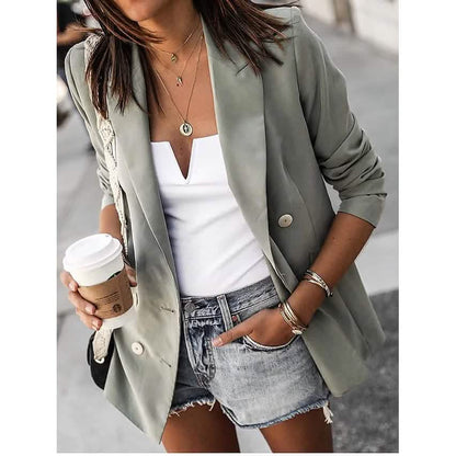 Women's Blazer Solid Color Classic Style DailySale