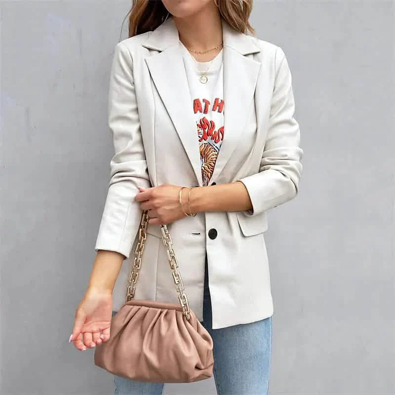 Women's Blazer Warm Breathable Outdoor Office Street Pocket Single Breasted Turndown DailySale