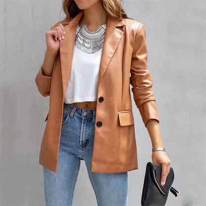 Women's Blazer Warm Breathable Outdoor Office Street Pocket Single Breasted Turndown DailySale