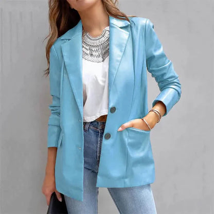 Women's Blazer Warm Breathable Outdoor Office Street Pocket Single Breasted Turndown DailySale