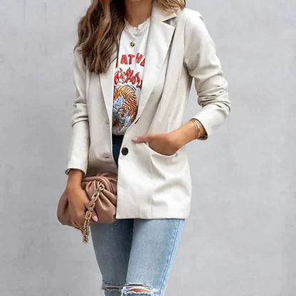 Women's Blazer Warm Breathable Outdoor Office Street Pocket Single Breasted Turndown DailySale