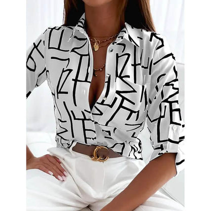 Women's Blouse Shirt Button Pocket Long Sleeve DailySale