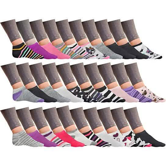 Women’s Breathable Colorful Fun No Show Low Cut Ankle Socks DailySale