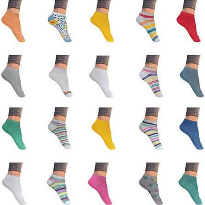 Women’s Breathable Stylish Colorful Fun No Show Low Cut Ankle Socks DailySale