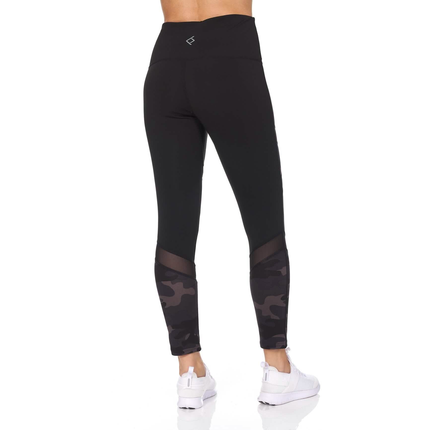 Women's Camo 7/8 High Waist Legging With Sheer Mesh DailySale