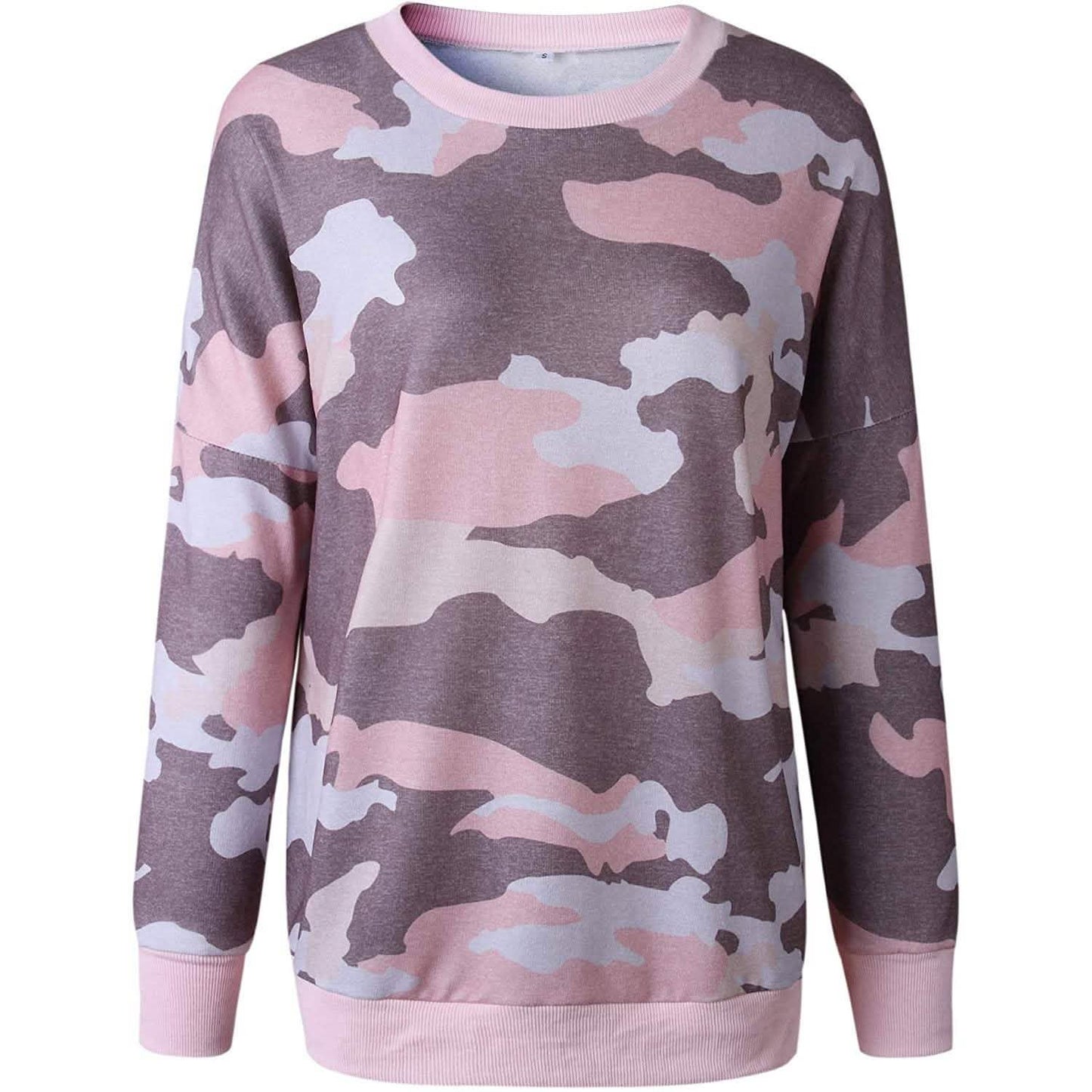 Women's Camouflage Print Casual Leopard Pullover Long Sleeve Sweatshirts DailySale