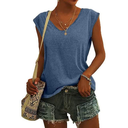 Women's Cap Sleeve T-Shirt Casual Loose Fit Tank Top DailySale