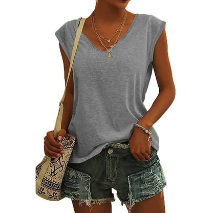 Women's Cap Sleeve T-Shirt Casual Loose Fit Tank Top DailySale