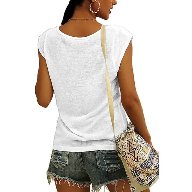 Women's Cap Sleeve T-Shirt Casual Loose Fit Tank Top DailySale