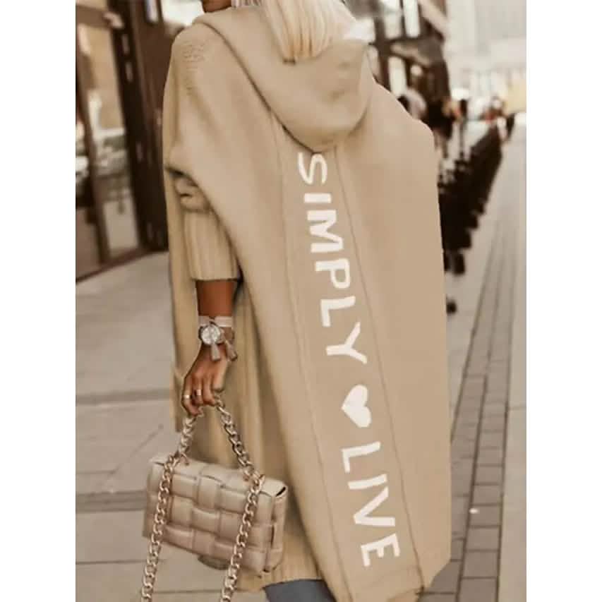 Women's Cardigan Knitted Letter Personalized Stylish Casual Long Sleeve DailySale