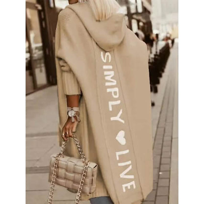 Women's Cardigan Knitted Letter Personalized Stylish Casual Long Sleeve DailySale