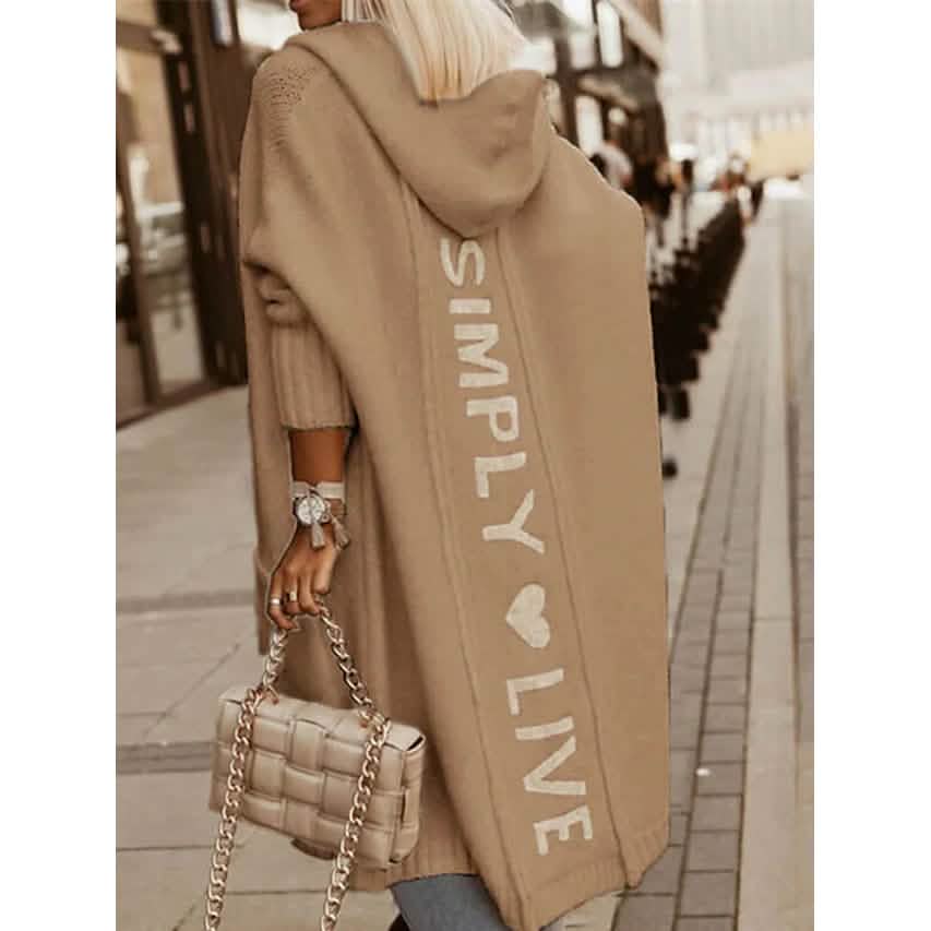 Women's Cardigan Knitted Letter Personalized Stylish Casual Long Sleeve DailySale