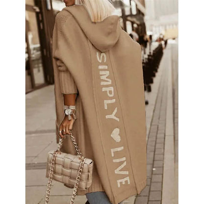 Women's Cardigan Knitted Letter Personalized Stylish Casual Long Sleeve DailySale