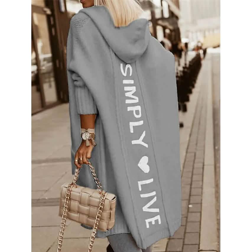 Women's Cardigan Knitted Letter Personalized Stylish Casual Long Sleeve DailySale