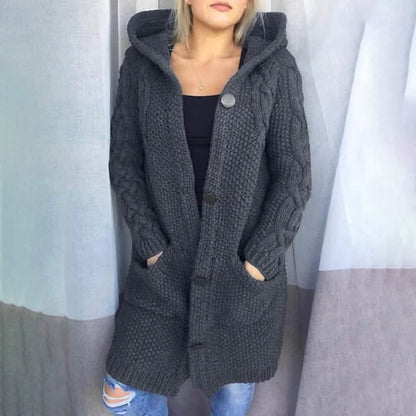 Women's Cardigan Pocket Chunky Long Sleeve Sweater DailySale