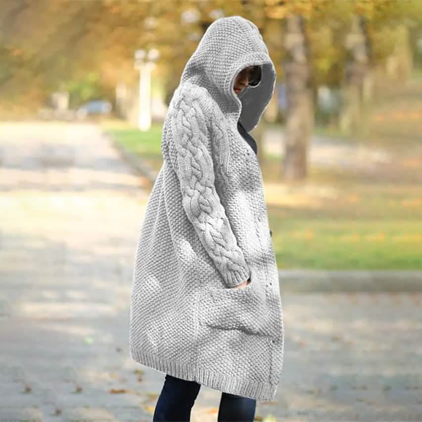 Women's Cardigan Pocket Chunky Long Sleeve Sweater DailySale