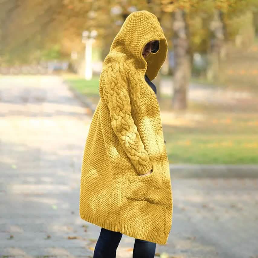 Women's Cardigan Pocket Chunky Long Sleeve Sweater DailySale