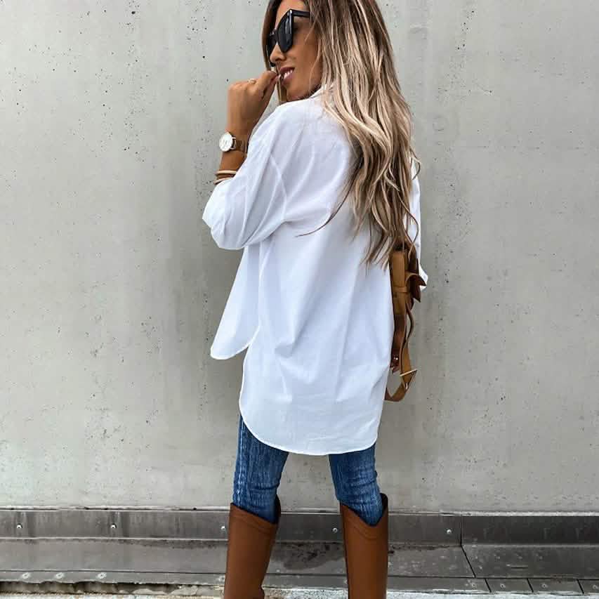 Women's Casual Collar Tunic Shirt DailySale