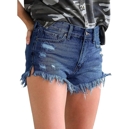 Women's Casual Denim Shorts Frayed Raw Hem Ripped Jeans Shorts DailySale