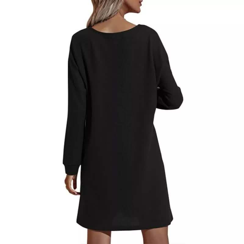 Women's Casual Dresses V-Neck Buttoned Hip Knitted Dresses DailySale