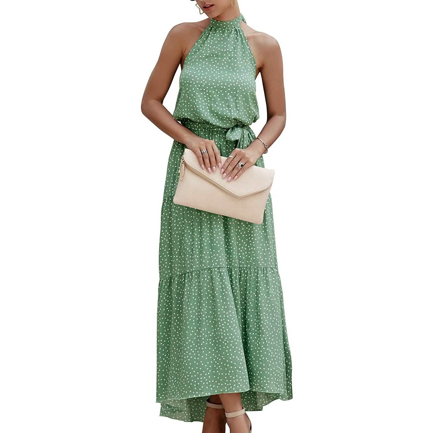 Women’s Casual Halter Neck Sleeveless Long Maxi Dress  - Assorted Styles DailySale