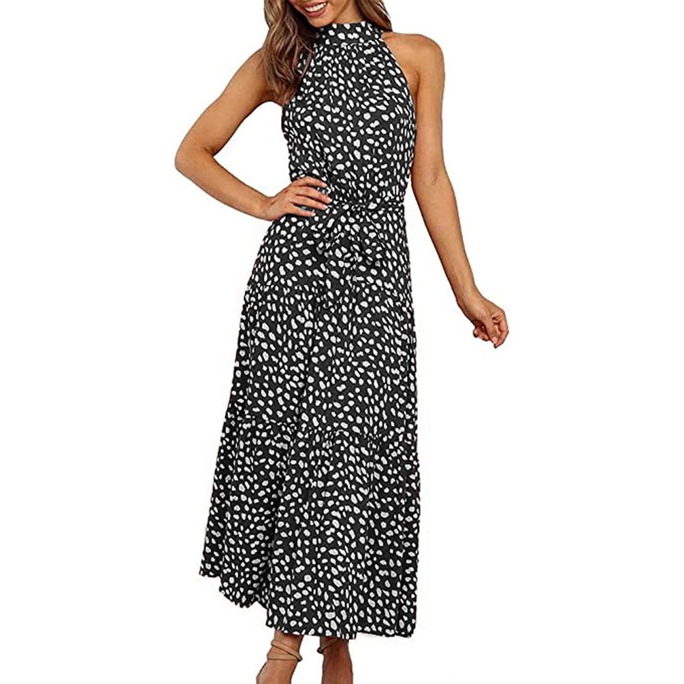 Women’s Casual Halter Neck Sleeveless Long Maxi Dress  - Assorted Styles DailySale