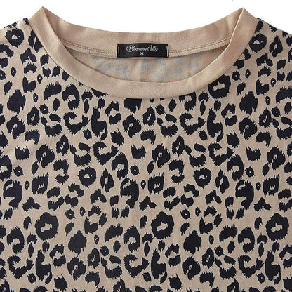 Women's Casual Leopard Print Tops Long Sleeve T Shirt Cute Blouse Graphic Tees DailySale